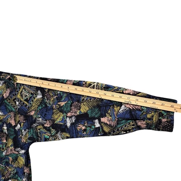 Bon Homme Shirt Men M Rayon USA Made Abstract Pattern 90s Vintage Button Up Rare - Picture 7 of 14